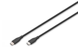 ASSMANN Cablu de alimentare din silicon USB-C - USB-C, USB 2.0 60W, 0, 5m negru (AK-300341-005-S)