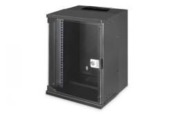 ASSMANN Dulap de rețea montat pe perete 10" 9U, SOHO PRO 460 x 315 x 300 mm, ușă din sticlă, negru, neasamblat, 30 kg (DN-49103)