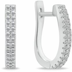 Brilio Silver Csillogó ezüst karika fülbevaló EA132W