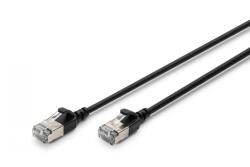 ASSMANN Cablaj patch slim RJ45-RJ45, Cat. 6A, F/FTP, AWG 32/7, LSOH, 1 m, negru (DK-1632-A-010S-BL)