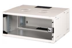 ASSMANN Dulap de rețea montat pe perete 19" 4U, SOHO PRO 240 x 540 x 400 mm, ușă din sticlă, gri, neasamblat, 60 kg (DN-49200)