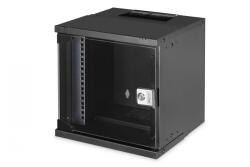 ASSMANN Dulap de rețea montat pe perete 10" 6U, SOHO PRO 325 x 315 x 300 mm, ușă din sticlă, negru, neasamblat, 30 kg (DN-49101)