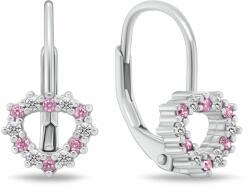 Brilio Silver Lányos ezüst fülbevaló Szív cirkónium kövekkel EA1235WP