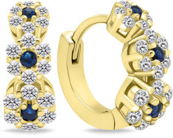 Brilio Silver Gyengéd aranyozott karika fülbevaló cirkónium kövekkel EA663Y