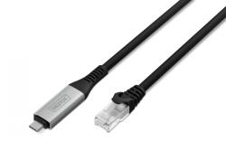 ASSMANN Cablul adaptor USB-C la RJ45 Cat. 6A S/FTP, 1 Gbit/s, USB 3.2 Gen1, LSZH, 2 m (AK-300601-020-S)