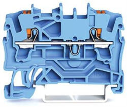 Wago 2 vezetékes átmenő sorkapocs nyomógombbal 2, 5 mm2, kék (2202-1204) (2202-1204)