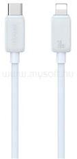 USAMS KY adatkábel (Type-C - lightning, 30W, gyorstöltő, 100cm) FEHÉR (SJ692USB02) (SJ692USB02)