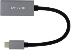 DVICED USB 2.0 Type C HDMI 2.0 Átalakító Szürke 12cm DV300006 (DV300006)