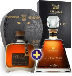  Cannibal Premium Rum - Heart 0, 7l 40% GB + A. H. Riise Signature 43, 9% 0, 7l GB szett