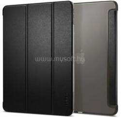 Spigen SMART FOLD tok álló, bőr hatású (aktív FLIP, oldalra nyíló, TRIFOLD, asztali tartó) FEKETE (ACS07025) (ACS07025)