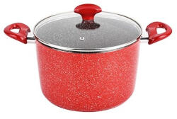 BOHMANN Cratita inalta Bohmann, 5.9 litri, 24 x 13 cm, interior marmorat, exterior aluminiu forjat, Rosu (BH 735713)