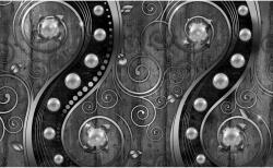 DEGRETS Fotótapéta DEGRETS 83957 Forgószél- fekete-fehér 3D, 184x254cm (83957)