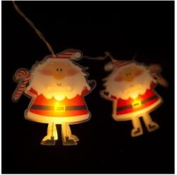Family Collection Ghirlandă LED de Crăciun, 10 LED, 1, 35 m, alimentare 2x AA, alb cald, Moș Crăciun (LC3962)
