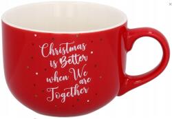 ramiz Karácsonyi piros porcelán bögre 420 ml - Christmas is better when we are together (LIL6257#3)