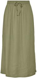 Pieces szoknya, PIECES-17151888 modell, sötét mohazöld, 70% viszkóz, 30% lenvászon, S INTL (0000304915451_S)