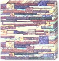 Tapetoo Home Decor 50 x 3D tapétalap készlet Tapetoo Home Decor®, színes fa, 70 x 77 cm, 2, 5 mm, 26, 5 négyzetméter (set-50xTapet-3D-Cod-89-Lemn-Co)