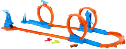 Mattel Hot Wheels Track Creator Tripla hurok versenypálya kisautóval
