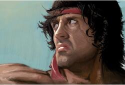  Vászonfestmény Rambo Sylvester Stallone, 80x50cm, Többszínű (tablou344/50x80cm)