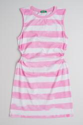 United Colors of Benetton United Colors of Benetton, Pamutruha oldalsó kivágásokkal, Fehér, Rózsaszín, 150 CM (3SL3CV013-74T-XL)