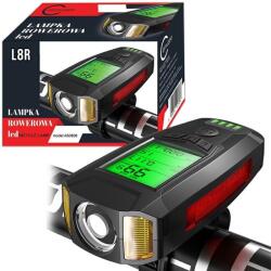 Carruzzo kerékpárlámpa lcd számláló 2 az 1-ben kürt (gt5904100217076)