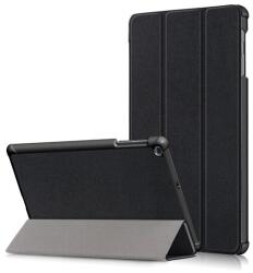 Gigapack Bőr hatású tok, Samsung Galaxy Tab A 10.1 WIFI (2019) SM-T510, álló, FLIP, oldalra nyíló, TRIFOLD asztali tartó funkció, Fekete (GP-87892)