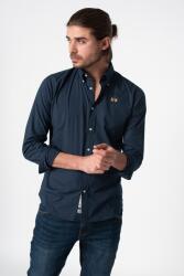 La Martina LA MARTINA, Szűk fazonú ing legombolható gallérral, Sötétkék, 2XL (CCMC02-PP003-07017-XXL)