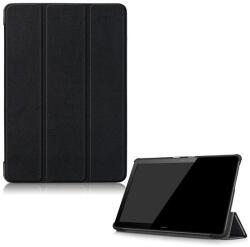 Gigapack Bőr hatású tok, Huawei Mediapad T5 10 LTE, álló, FLIP, oldalra nyíló, TRIFOLD asztali tartó funkció, Fekete (GP-81095)