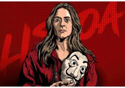  Casa De Papel Poszter Raquel Murillo Artwork, 61x90cm, Többszínű (poster127-7777777777777785460)