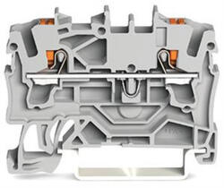 Wago 2 vezetékes átmenő sorkapocs nyomógombbal 2, 5 mm2, szürke (2202-1201) (2202-1201)
