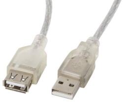 Lanberg Cablu Date Lanberg CA-USBE-12CC-0018-TR USB 2.0 USB A 1.8m Transparent (5901969413786)