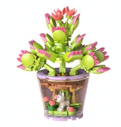Kruzzel 26459 Kreatív 3D építőjáték - Bonsai virág, 172 db