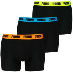PUMA Puma, Logós derekú boxer szett - 3 db, Fekete, Narancssárga, Kék, S (701226820-006-S)