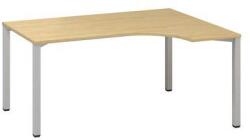 Alfa Office Alfa 200 ergo irodai asztal, 180 x 120 x 74, 2 cm, jobbos kivitel, vadkörte mintázat, RAL9022