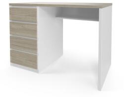 Viva 2 Irodai asztal Viva baloldali fiókokkal, 110 x 76 x 60 cm, oyster tölgy/fehér