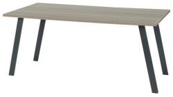 Viva 2 Viva Standard irodai asztal, 120 x 80 x 75 cm, egyenes kivitel, antracit lábakkal, osztriga tölgy