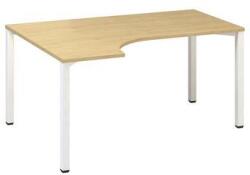 Alfa Office Alfa 200 ergo irodai asztal, 180 x 120 x 74, 2 cm, balos kivitel, vadkörte mintázat, RAL9010