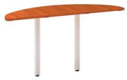 Alfa Office Alfa 100 asztal toldóelem szürke lábazattal, 40 x 142, 5 x 73, 5 cm, félkör, cseresznye mintázat