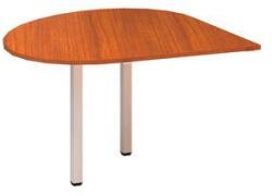 Alfa Office Alfa 200 asztal toldóelem fehér lábazattal, 120 x 120 x 74, 2 cm, csepp, balos kivitel, cseresznye mintázat