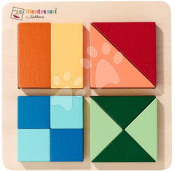 Eichhorn Puzzle de inserție din lemn Culori și forme Montessori Shape Puzzle Eichhorn 12 cuburi de forme diferite de la 24 luni (EH6032)