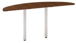 Alfa Office Alfa 100 asztal toldóelem szürke lábazattal, 45 x 162, 5 x 73, 5 cm, félkör, dió mintázat