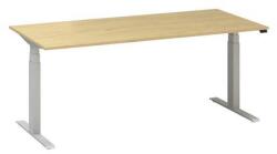 Alfa Office Alfa Up állítható magasságú irodai asztal szürke lábazattal, 180 x 80 x 61, 5-127, 5 cm, vadkörte mintázat