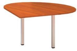 Alfa Office Alfa 200 asztal toldóelem fehér lábazattal, 120 x 120 x 74, 2 cm, csepp, jobbos kivitel, cseresznye mintázat