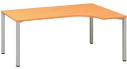 Alfa Office Alfa 200 ergo irodai asztal, 180 x 120 x 74, 2 cm, jobbos kivitel, bükk Bavaria mintázat, RAL9022