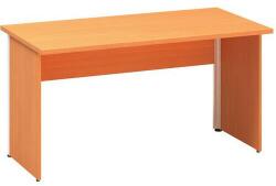 Alfa Office Alfa 100 irodai asztal szürke lábazattal, 140 x 70 x 73, 5 cm, egyenes kivitel, bükk Bavaria mintázat