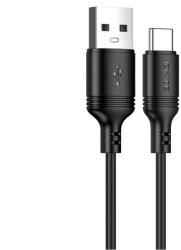 Love Mobile Type-C PD 100W gyorstöltés funkciós Type-C kábel 1m fekete strapabíró szilikon