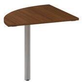 Alfa Office Alfa 100 asztal toldóelem, 80 x 80 x 73, 5 cm, negyedkör, dió mintázat