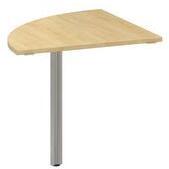 Alfa Office Alfa 100 asztal toldóelem, 80 x 80 x 73, 5 cm, negyedkör, vadkörte mintázat