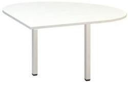 Alfa Office Alfa 200 asztal toldóelem fehér lábazattal, 120 x 120 x 74, 2 cm, csepp, jobbos kivitel, fehér mintázat
