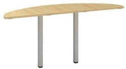 Alfa Office Alfa 200 asztal toldóelem szürke lábazattal, 45 x 162, 5 x 74, 2 cm, félkör, vadkörte mintázat