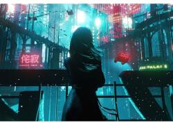  Poszter Mesmerized Neon Lights Girl Scifi, 61x90cm, poszter2365, Többszínű (poster2365)